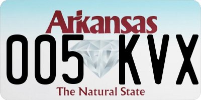 AR license plate 005KVX