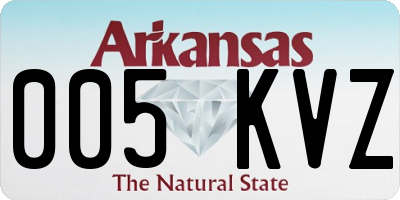 AR license plate 005KVZ