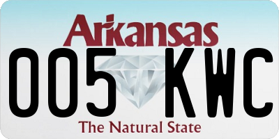 AR license plate 005KWC
