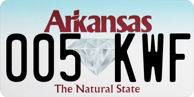 AR license plate 005KWF