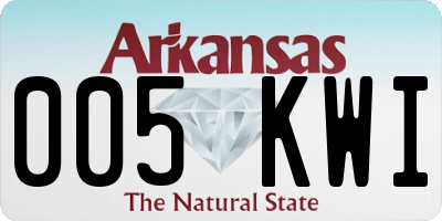 AR license plate 005KWI