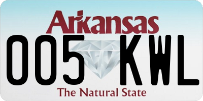 AR license plate 005KWL
