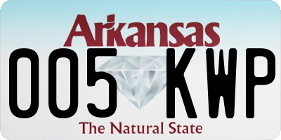 AR license plate 005KWP