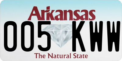 AR license plate 005KWW