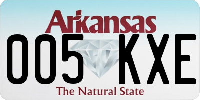 AR license plate 005KXE
