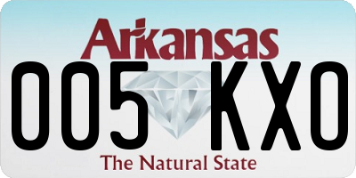 AR license plate 005KXO