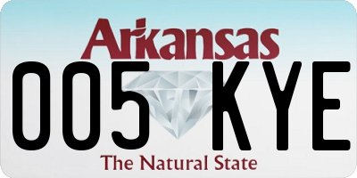 AR license plate 005KYE