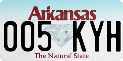 AR license plate 005KYH