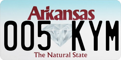AR license plate 005KYM