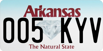 AR license plate 005KYV