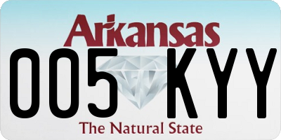 AR license plate 005KYY
