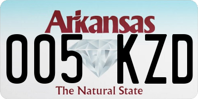 AR license plate 005KZD