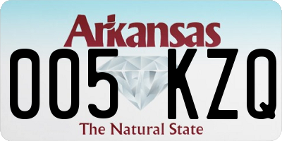 AR license plate 005KZQ