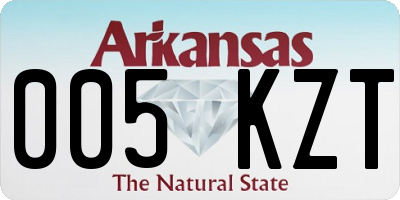 AR license plate 005KZT