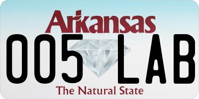 AR license plate 005LAB