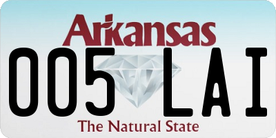 AR license plate 005LAI