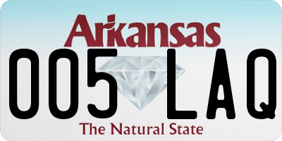 AR license plate 005LAQ