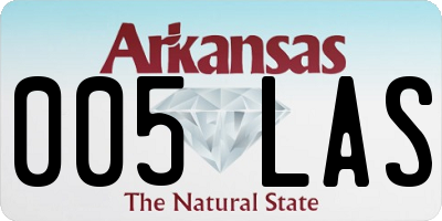 AR license plate 005LAS