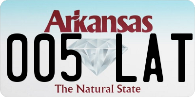 AR license plate 005LAT