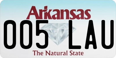 AR license plate 005LAU
