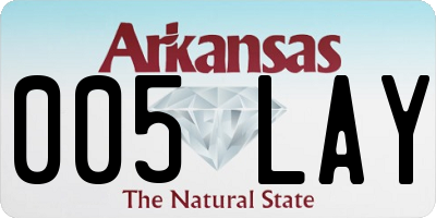 AR license plate 005LAY