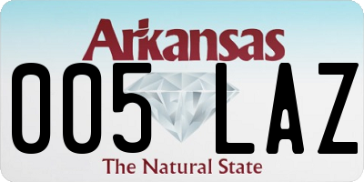 AR license plate 005LAZ