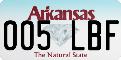 AR license plate 005LBF