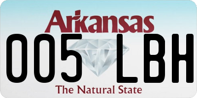 AR license plate 005LBH