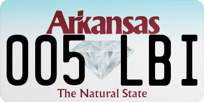 AR license plate 005LBI
