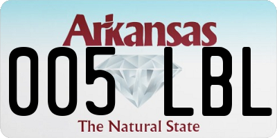 AR license plate 005LBL