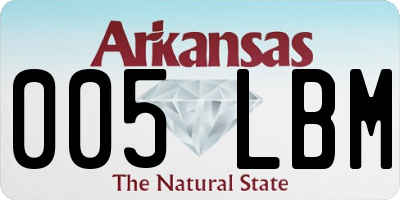 AR license plate 005LBM