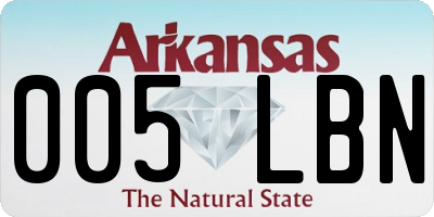 AR license plate 005LBN