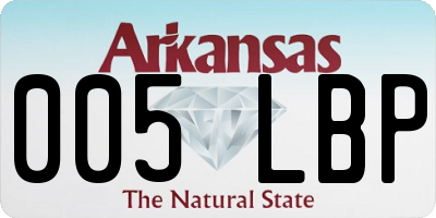 AR license plate 005LBP