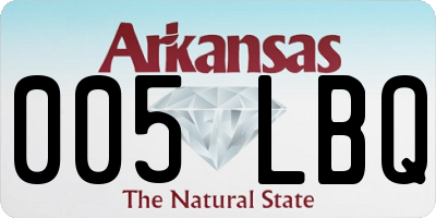 AR license plate 005LBQ