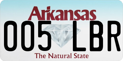 AR license plate 005LBR