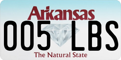 AR license plate 005LBS