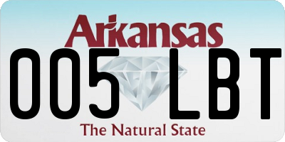 AR license plate 005LBT