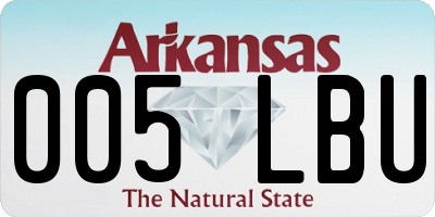 AR license plate 005LBU