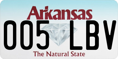 AR license plate 005LBV