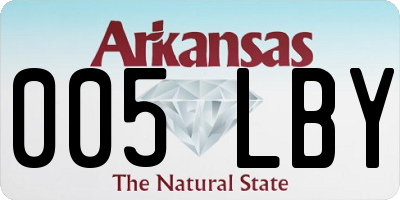 AR license plate 005LBY