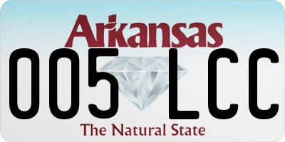 AR license plate 005LCC