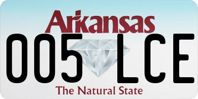 AR license plate 005LCE