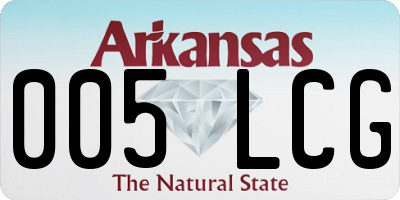AR license plate 005LCG