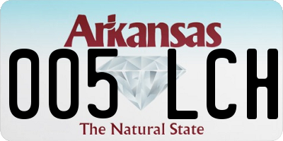 AR license plate 005LCH