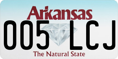 AR license plate 005LCJ