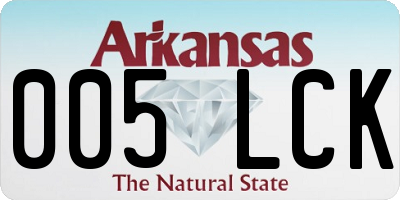 AR license plate 005LCK