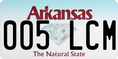AR license plate 005LCM