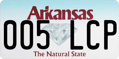 AR license plate 005LCP