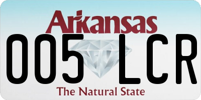 AR license plate 005LCR