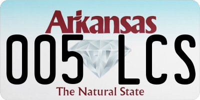 AR license plate 005LCS